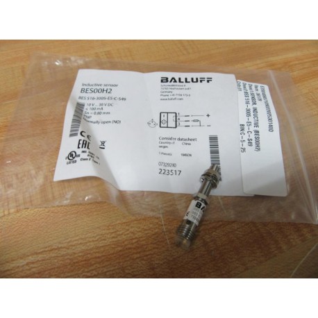 Balluff BES-516-3005-GE5CS49 Inductive Sensor BES5163005GE5CS49 223517 0.80mm
