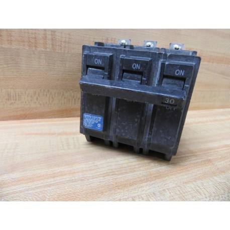 General Electric THHQB330 Circuit Breaker 30A 3P GE - Used