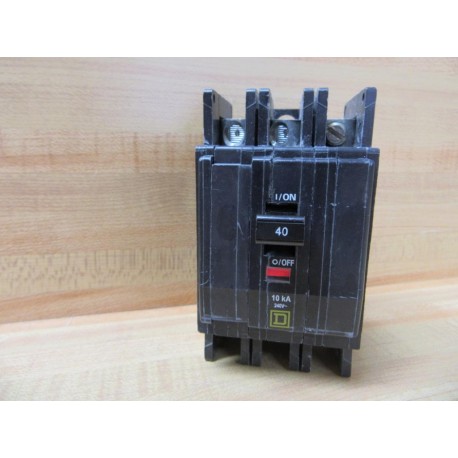 Square D QOU340 Circuit Breaker 40A 3P - Used
