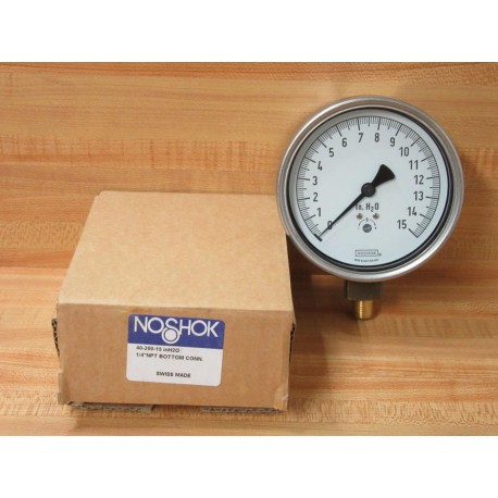 Noshok 40-200-15 INH2O Diaphragm Gauge 4020015INH2O