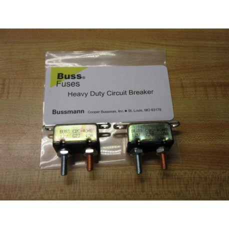 Buss CBC-40HB Bussmann 40A Circuit Breaker CBC40HB (Pack of 2)