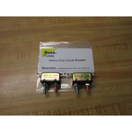 Buss CBC-20HB Bussmann 20A Circuit Breaker CBC20HB (Pack of 2)