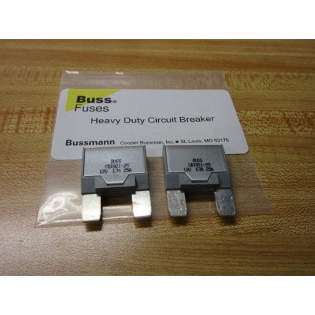 Buss CB1921-25 Bussmann 25A Circuit Breaker CB192125 (Pack of 2)