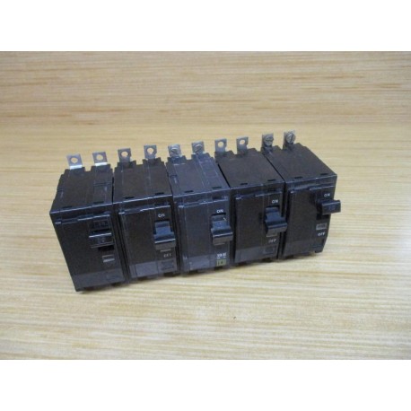 Square D QOB220 Circuit Breaker 20A 2 Pole (Pack of 5) - Used