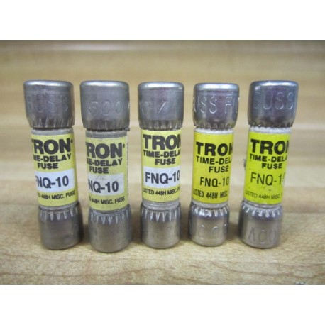 Bussmann FNQ-10 Tron Fuse FNQ10 Tested (Pack of 5) - New No Box