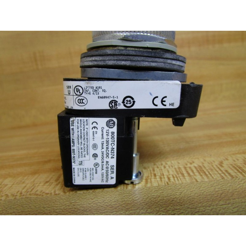 Allen Bradley 800T-QAH2BX Button W800TC-N374,WO Lens - New No Box ...