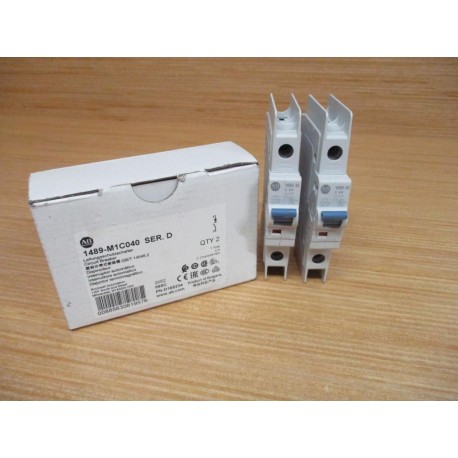 Allen Bradley 1489-M1C040 Circuit Breaker 4 AMP (Pack of 2)