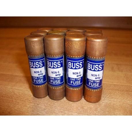 Buss NON 6 Bussmann Fuse Cross Ref 4XF87 (Pack of 12) - New No Box