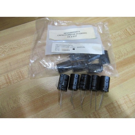 NTE NEV2200M25FH 2200µF 25V Capacitor (Pack of 11)