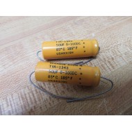 Sprague TVA-1343 Atom Capacitor TVA1343  50µF  0-100DC (Pack of 2) - New No Box