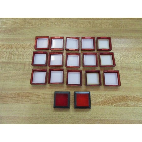Allen Bradley 800A-N10A Lens Red (Pack of 17) - Used