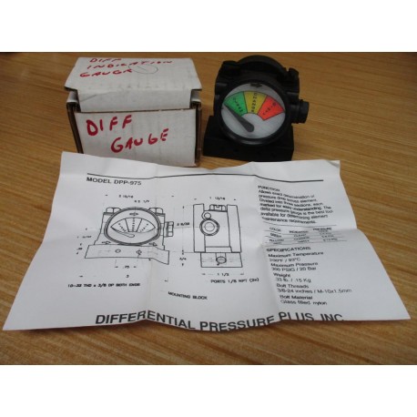 Differential Pressure Plus DPP-975 Indicator 300 PSI System Rating