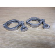 14CW0925 2" SS Sanitary Clamp 14CW0925 (Pack of 2) - New No Box