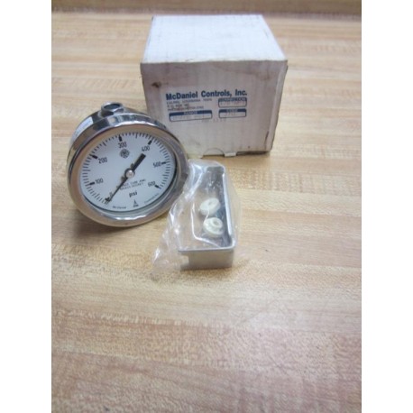 McDaniel JIU Gauge 0-600 PSI 18 NPT