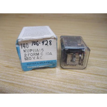 Potter & Brumfield KUP-11A15-120 Relay 120V 14HP