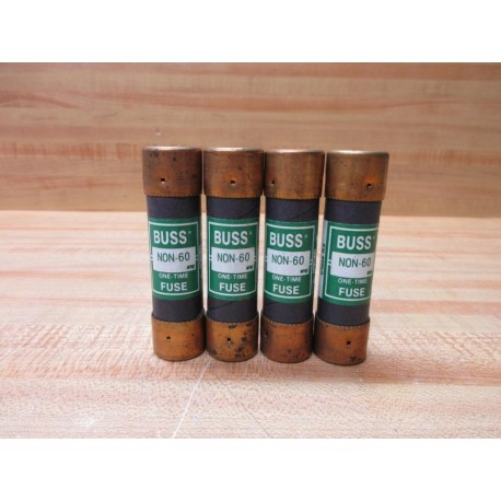 Buss NON-60 Bussmann Fuse Cross Ref 4XF97 (Pack of 4) - New No Box