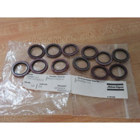 Atlas Copco 0661102500 Washer Seal (Pack of 12)