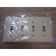 Mulberry 99074 Four Gang Ivory Electrical Plate (Pack of 2) - New No Box