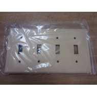 Mulberry 99074 Four Gang Ivory Electrical Plate (Pack of 2) - New No Box