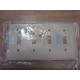 Mulberry 99074 Four Gang Ivory Electrical Plate (Pack of 2) - New No Box