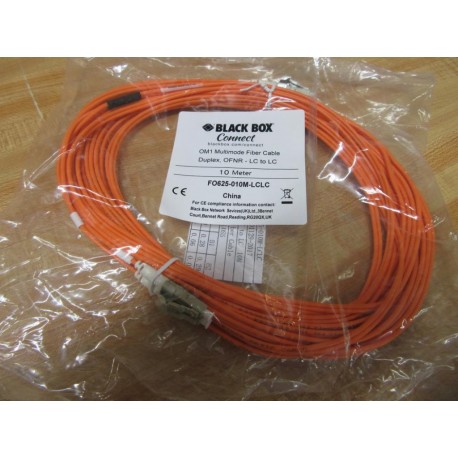 Black Box FO625-010M-LCLC OM1 Multimode Fiber Cable FO625010MLCLC