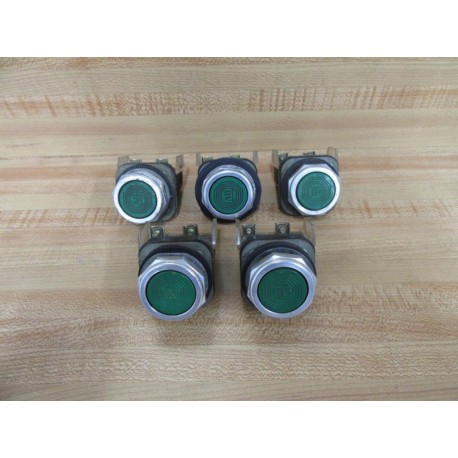 Allen Bradley 800T-A Button Green w800T-XD1 (Pack of 5) - Used