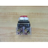 Allen Bradley 800T-B Pushbutton 800TB Red w800T-XA1 - Used