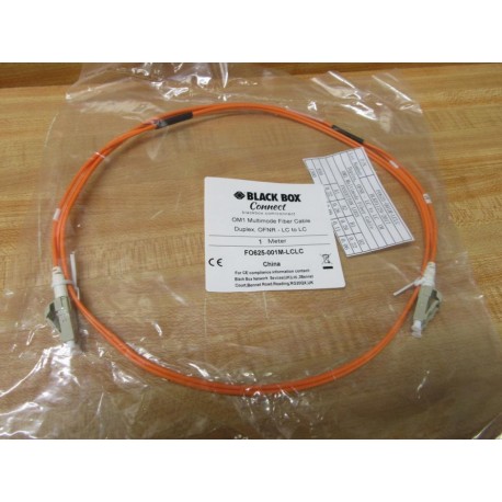 Black Box FO625-001M-LCLC OM1 Multimode Fiber Cable FO625001MLCLC