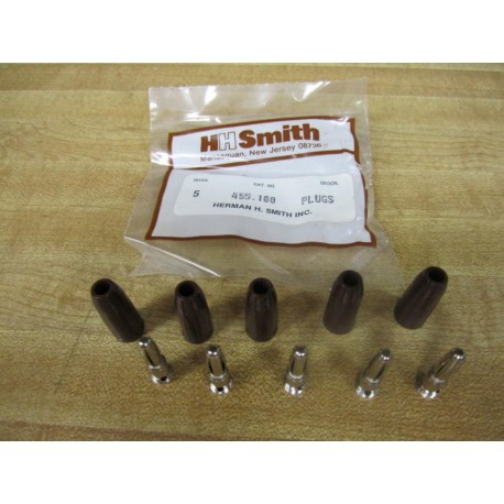 HH Smith 455-108 Solderless Banana Plugs 455108 (Pack of 5)
