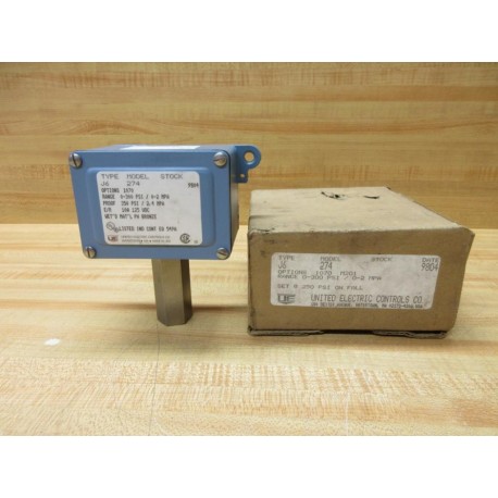 United Electric Controls Co J6-274-1070 UE Pressure Switch J6-274