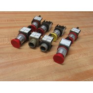 Allen Bradley 800MR-D6 Pushbutton 800MRD6 (Pack of 8) - Used