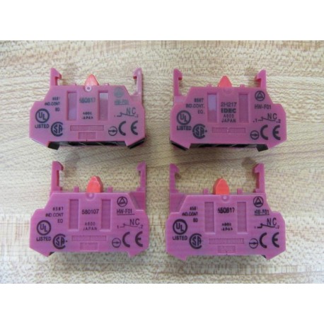Idec HW-F01 Contact Block Normally Closed  HWF01 (Pack of 4) - New No Box