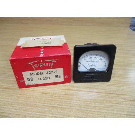 Triplett 327-T DC 0-250 MA Panel Meter 327T