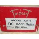 Triplett 327-T DC 0-500 V Panel Meter 327T