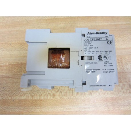 Allen Bradley 700-CF220Z* Relay Series A - Used