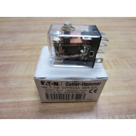 Cutler Hammer D7PR23A Relay DPDT 120VAC With Indicator Light Series A2