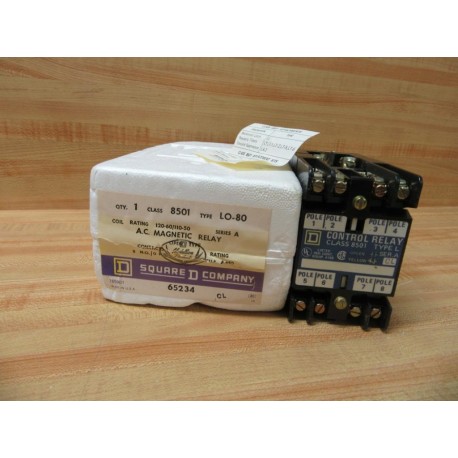 Square D 8501-LO-80 Relay 8501-L0-80