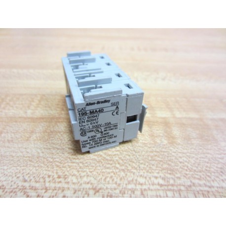 Allen Bradley 195-MA40 Auxiliary Contact - New No Box