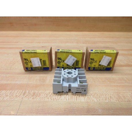 Square D 8501-NR51 Relay Socket 8501NR51 Ser.B (Pack of 3)