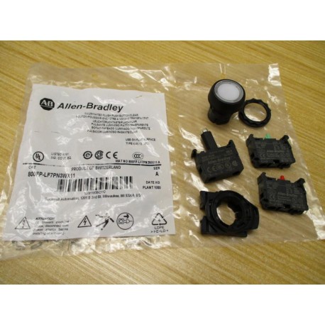 Allen Bradley 800FP-LF7PN3WX11 Illum. Push Button 800FPLF7PN3WX11