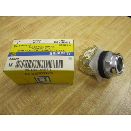 Square D KR-1BH13 Black Push Button KR1BH13