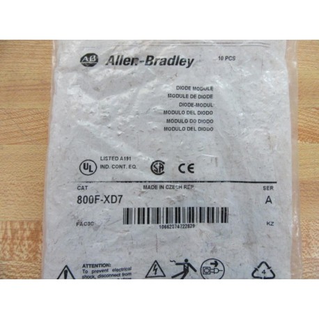 Allen Bradley 800F-XD7 Contact Block