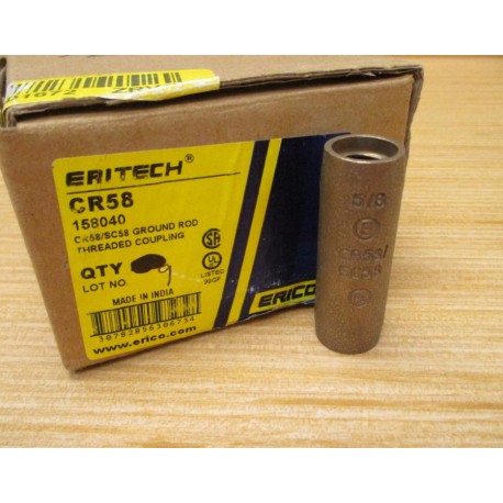 Eritech CR58 Ground Rod Threaded Coupling 158040 (Pack of 9)