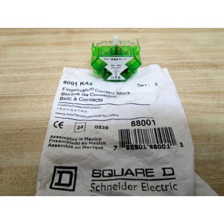 Square D 9001-KA2 Contact Block 9001KA2 GreenSeries K