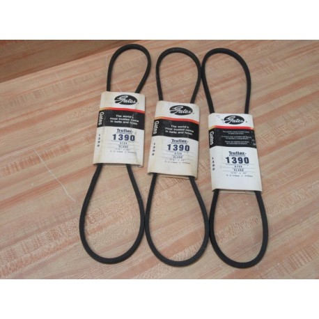 Gates 3L390 Truflex Belt 1390 (Pack of 3)