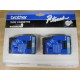 Brother TC-12 Tape Cassette TC12 Blue On Clear (Pack of 2)