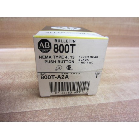 Allen Bradley 800T-A2A Push Button 800TA2A Series T