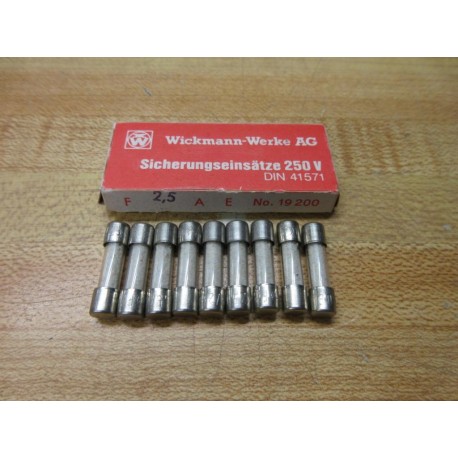 Wickmann-Werke F2.5250G Fuse19200 (Pack of 9)