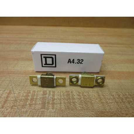 Square D A4.32 Overload Relay Heater Element  A432 WOut Screws (Pack of 2)