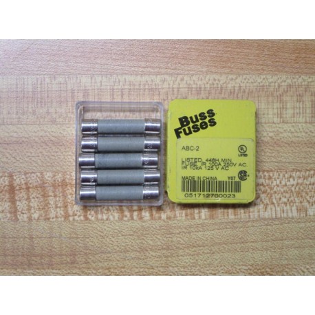 Buss ABC-2A Bussmann Fuse Cross Ref 6F039 Gray (Pack of 5)